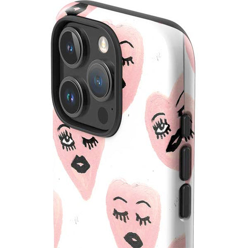 Bouffants and Broken Hearts Winking Hearts iPhone 16 Pro Max Impact Case