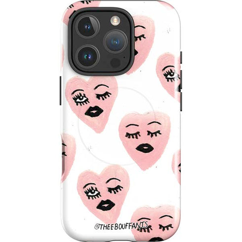 Bouffants and Broken Hearts Winking Hearts iPhone 16 Pro Max Magsafe Impact Case