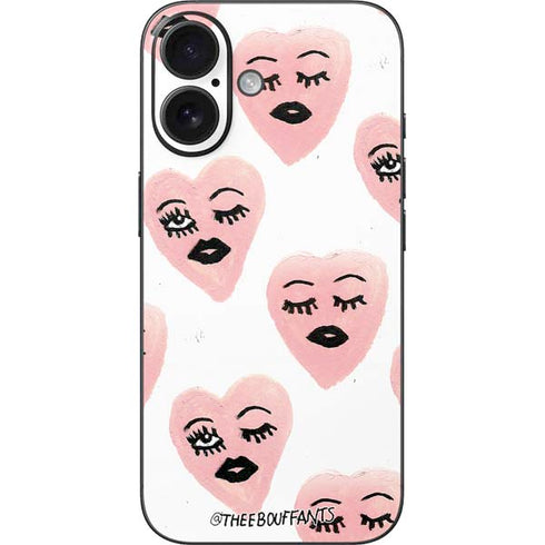 Bouffants and Broken Hearts Winking Hearts iPhone 16 Skin