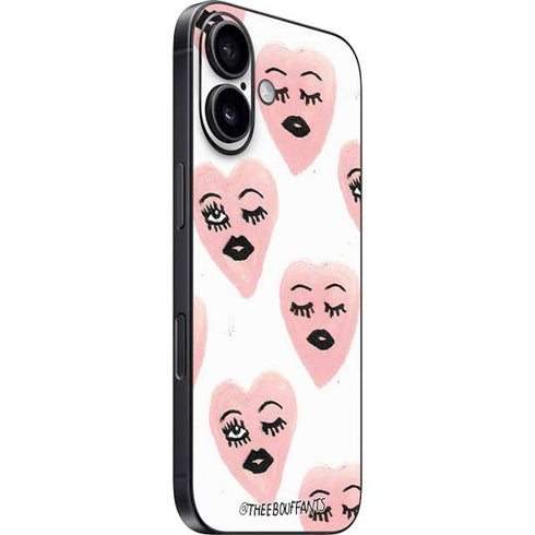 Bouffants and Broken Hearts Winking Hearts iPhone 16 Skin