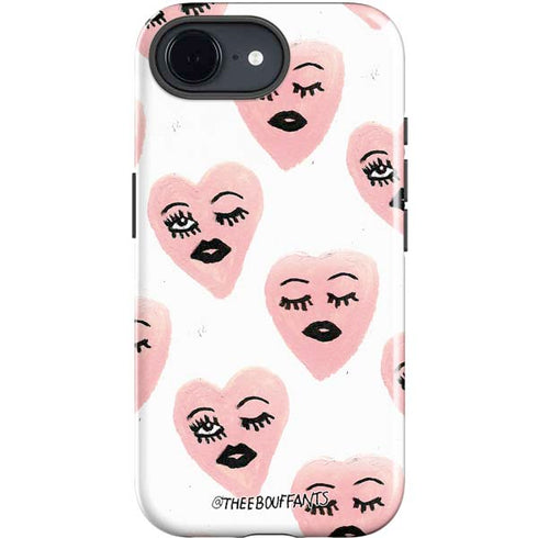 Bouffants and Broken Hearts Winking Hearts iPhone 16e Impact Case
