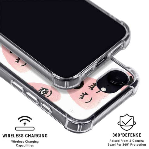Bouffants and Broken Hearts Winking Hearts iPhone 16e MagSafe Case