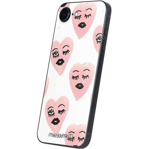 Bouffants and Broken Hearts Winking Hearts iPhone 16e Skin