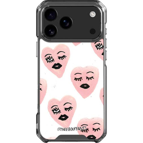 Bouffants and Broken Hearts Winking Hearts iPhone 18 Pro Max Clear Case