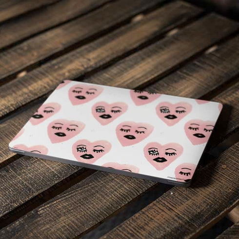 Bouffants and Broken Hearts Winking Hearts Apple MacBook Air Skin