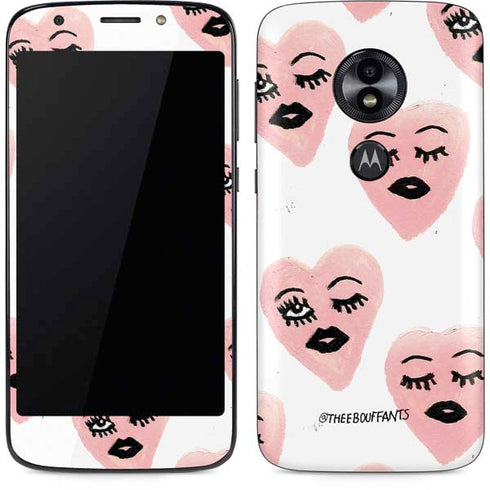 Bouffants and Broken Hearts Winking Hearts Moto E5 Play Skin