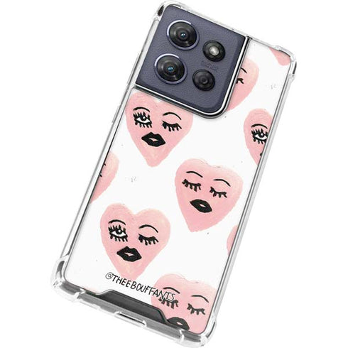 Bouffants and Broken Hearts Winking Hearts Moto G 5G (2025) Clear Case