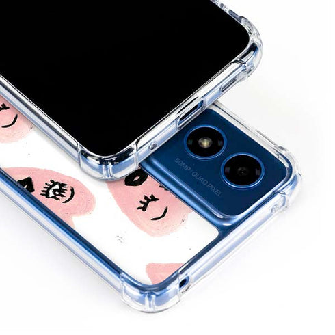 Bouffants and Broken Hearts Winking Hearts Moto G Play 4G (2024) Clear Case