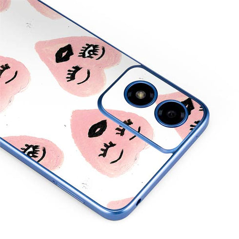 Bouffants and Broken Hearts Winking Hearts Moto G Play 4G (2024) Skin