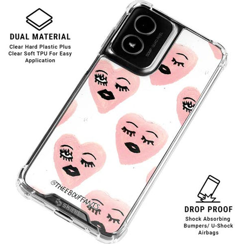 Bouffants and Broken Hearts Winking Hearts Moto G Power 5G (2024) Clear Case