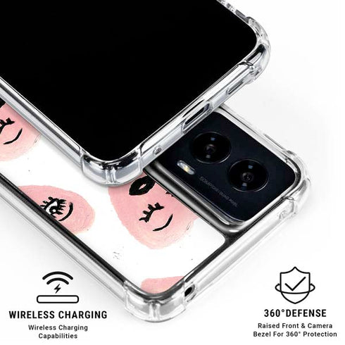 Bouffants and Broken Hearts Winking Hearts Moto G Power 5G (2024) Clear Case