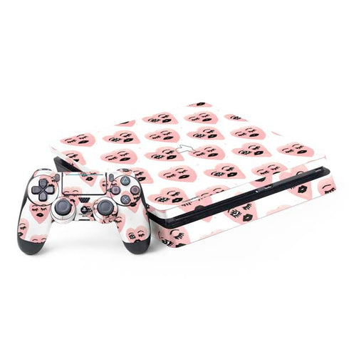Bouffants and Broken Hearts Winking Hearts PlayStation PS4 Skins