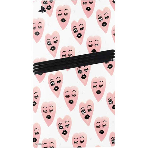 Bouffants and Broken Hearts Winking Hearts PS5 Pro Console Skin