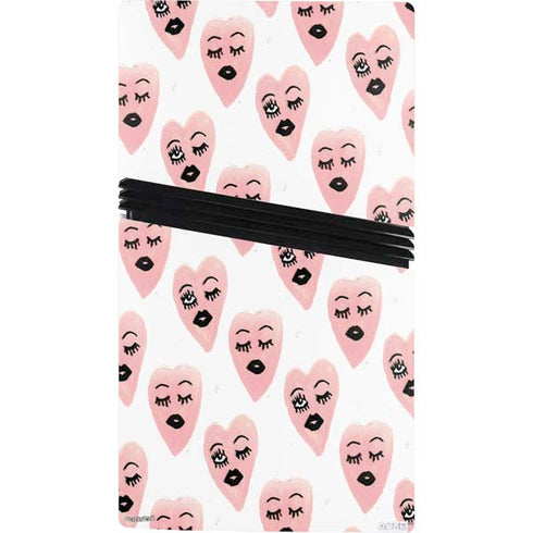 Bouffants and Broken Hearts Winking Hearts PS5 Pro Console Skin