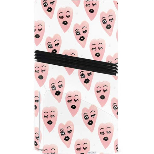 Bouffants and Broken Hearts Winking Hearts PS5 Pro Disk Console Skin