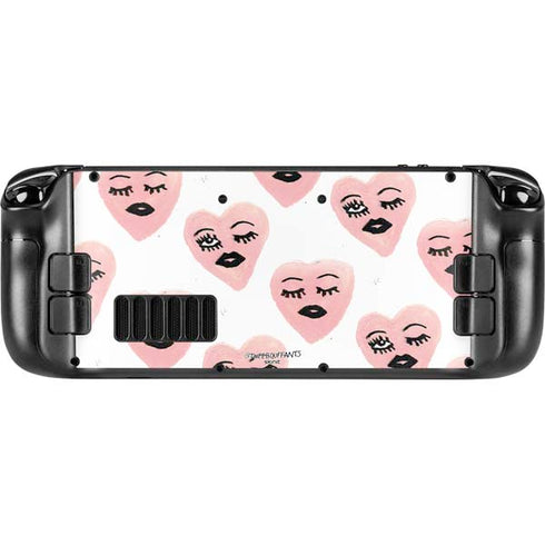 Bouffants and Broken Hearts Winking Hearts Steam Deck Handheld Gaming Computer Skin