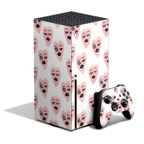 Bouffants and Broken Hearts Winking Hearts Xbox Series X Skins