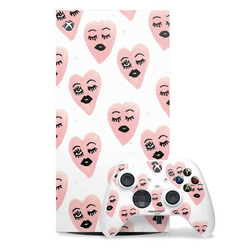 Bouffants and Broken Hearts Winking Hearts Xbox Series X Skins