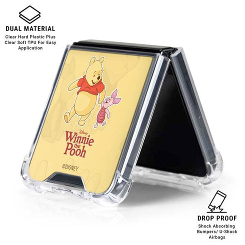 Disney Winnie the Pooh and Piglet Galaxy Z Flip6 Clear Case