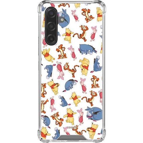 Disney Winnie the Pooh Character Pattern Galaxy A17 Clear Case