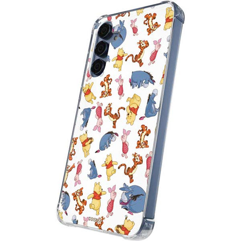 Disney Winnie the Pooh Character Pattern Galaxy A55 5G Clear Case