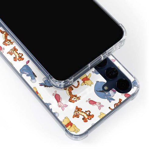Disney Winnie the Pooh Character Pattern Galaxy A55 5G Clear Case