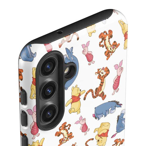 Disney Winnie the Pooh Character Pattern Galaxy S25 Impact Case