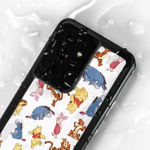 Disney Winnie the Pooh Character Pattern Galaxy S24 Ultra Waterproof Case