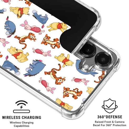 Disney Winnie the Pooh Character Pattern Galaxy S26 Clear Case