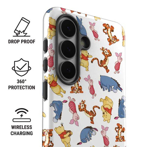 Disney Winnie the Pooh Character Pattern Galaxy S26 Plus Impact Case