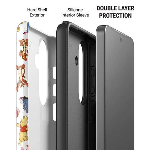 Disney Winnie the Pooh Character Pattern Galaxy S26 Plus Impact Case