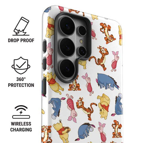 Disney Winnie the Pooh Character Pattern Galaxy S26 Ultra Impact Case