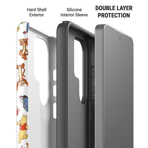 Disney Winnie the Pooh Character Pattern Galaxy S26 Ultra Impact Case