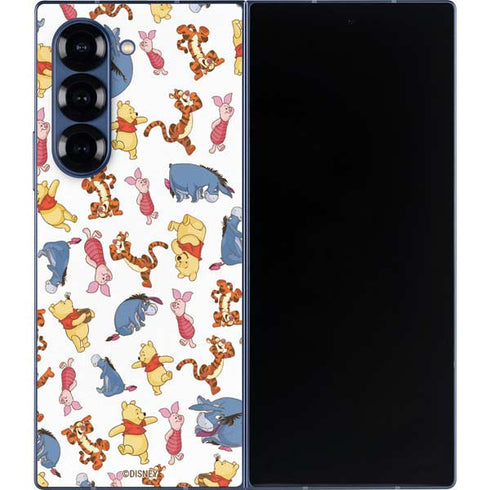 Disney Winnie the Pooh Character Pattern Galaxy Z Fold6 Skin