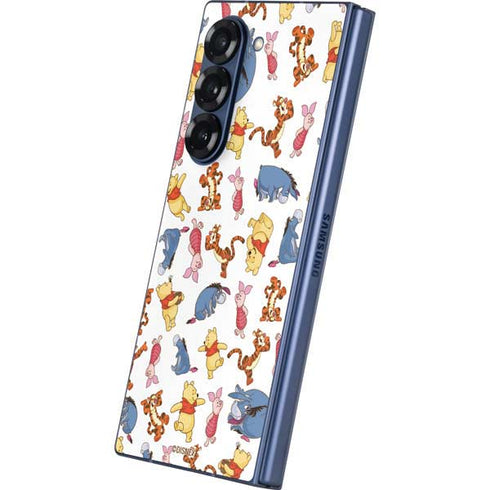 Disney Winnie the Pooh Character Pattern Galaxy Z Fold6 Skin