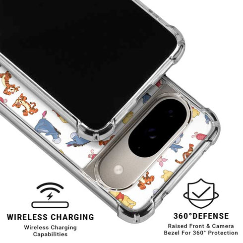 Disney Winnie the Pooh Character Pattern Google Pixel 10 Clear Case