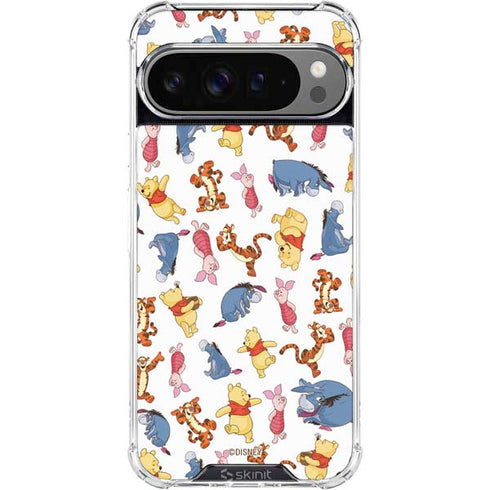 Disney Winnie the Pooh Character Pattern Google Pixel 10 Pro XL Clear Case