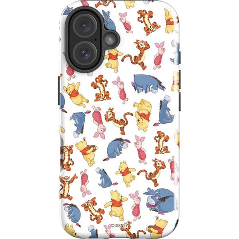 Disney Winnie the Pooh Character Pattern iPhone 16 Plus Impact Case