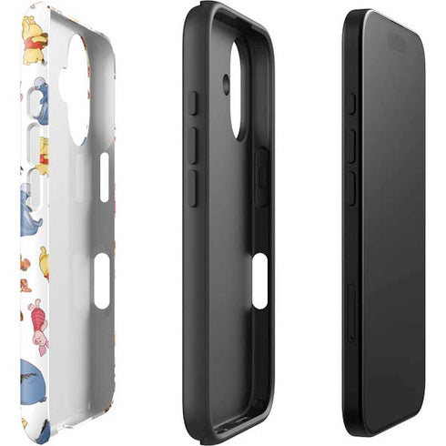 Disney Winnie the Pooh Character Pattern iPhone 16 Plus Impact Case