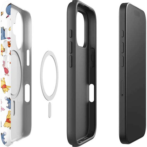 Disney Winnie the Pooh Character Pattern iPhone 16 Plus Magsafe Impact Case