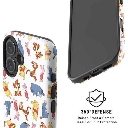 Disney Winnie the Pooh Character Pattern iPhone 16 Plus Magsafe Impact Case