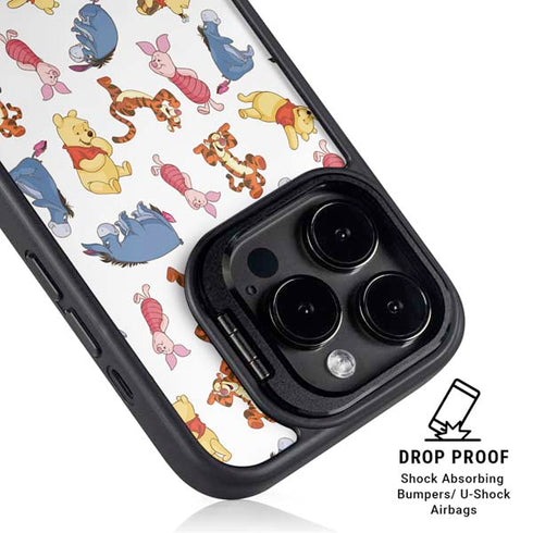 Disney Winnie the Pooh Character Pattern iPhone 16 Pro Kickstand Case
