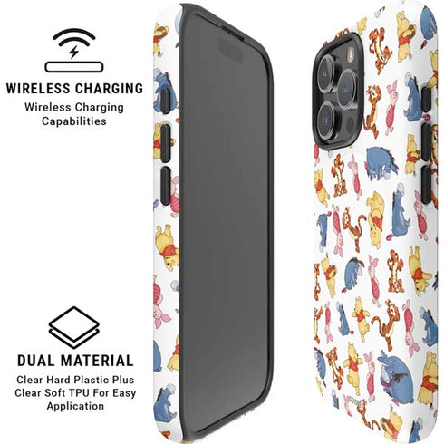 Disney Winnie the Pooh Character Pattern iPhone 16 Pro Magsafe Impact Case