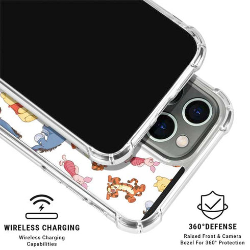 Disney Winnie the Pooh Character Pattern iPhone 16 Pro Max Clear Case