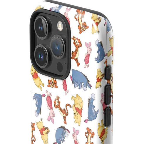 Disney Winnie the Pooh Character Pattern iPhone 16 Pro Max Impact Case
