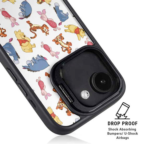 Disney Winnie the Pooh Character Pattern iPhone 16e Kickstand Case
