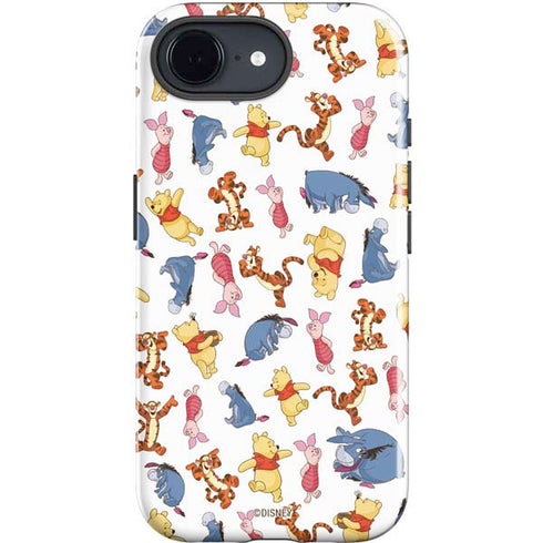 Disney Winnie the Pooh Character Pattern iPhone 16e Impact Case
