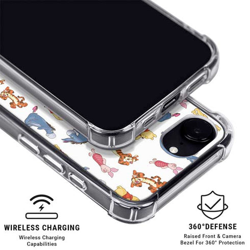 Disney Winnie the Pooh Character Pattern iPhone 16e MagSafe Case