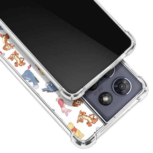 Disney Winnie the Pooh Character Pattern Moto G 5G (2025) Clear Case