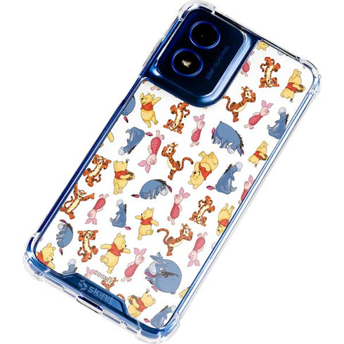 Disney Winnie the Pooh Character Pattern Moto G 5G (2024) Clear Case